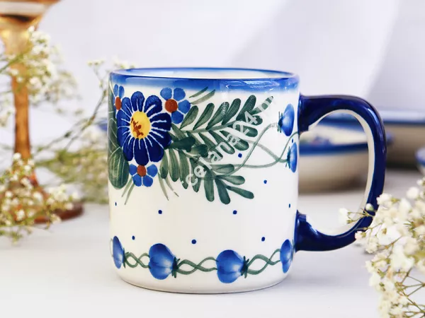 Kubek 0,4 L Bolesławiec - Kwiaty Kuleszy Kubek 0,4 L Bolesławiec - Kwiaty Kuleszy