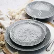 Komplet talerzy na 6 osób (18 el) Lubiana - Hanami Kamienna Szarość