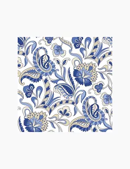 Serwetki 33 x 33 cm (20szt) Polmak - Kwiaty niebieskie 55.SD-OG-043301