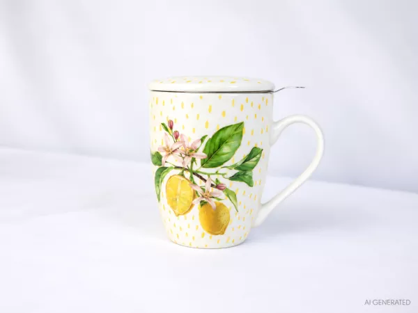 Kubek z zaparzaczem i pokrywką 0,34 L Arca Italy - Flowers 956098 Kubek z zaparzaczem i pokrywką 0,34 L Arca Italy - Flowers 956098