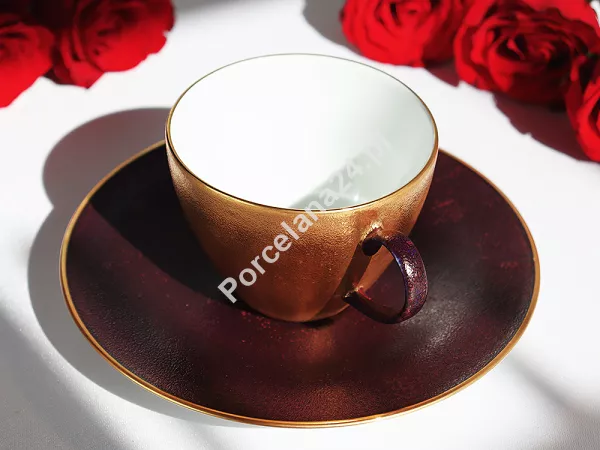 Filiżanka ze spodkiem 0,26 L / 17 cm Porcel - Golden Velvet GIFT BOX 10.GOV.FS26 Filiżanka ze spodkiem 0,26 L / 17 cm Porcel - Golden Velvet GIFT BOX 10.GOV.FS26