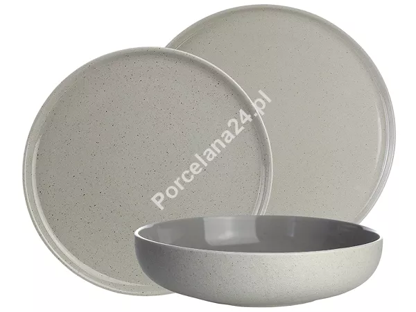 Komplet talerzy na 6 osób (18 el.) Bogucice - Alumina Granite Silver Grey Nordica 1130 Komplet talerzy na 6 osób (18 el.) Bogucice - Alumina Granite Silver Grey Nordica 1130