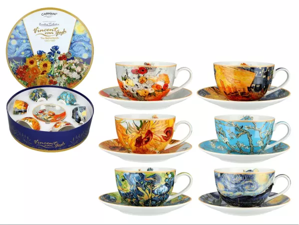 Kpl. filiżanek ze spodkiem 0,23L w opakowaniu (6 szt.) Carmani - V. van Gogh 33.830-8403 Kpl. filiżanek ze spodkiem 0,23L w opakowaniu (6 szt.) Carmani - V. van Gogh 33.830-8403