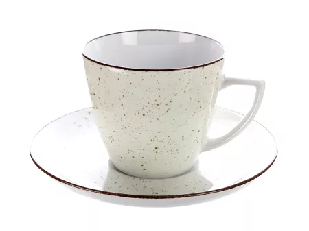 Filiżanka ze spodkiem 0,35 L / 17,5 cm Lubiana - Beata / Dorota 6630U BUDYNIOWY