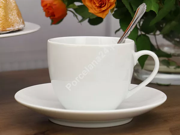 Filiżanka ze spodkiem 0,32 L Bogucice - Base White 1184 Filiżanka ze spodkiem 0,32 L Bogucice - Base White 1184