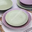 Komplet talerzy na 6 osób (18 el) Lubiana - Hanami Pistacjowa Zieleń / Pudrowy Róż