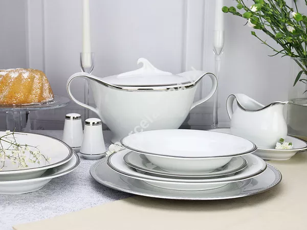 Serwis obiadowy na 6 osób (27 el.) Bogucice - Cleopatra Platin Plus 1174 Serwis obiadowy na 6 osób (27 el.) Bogucice - Cleopatra Platin Plus 1174