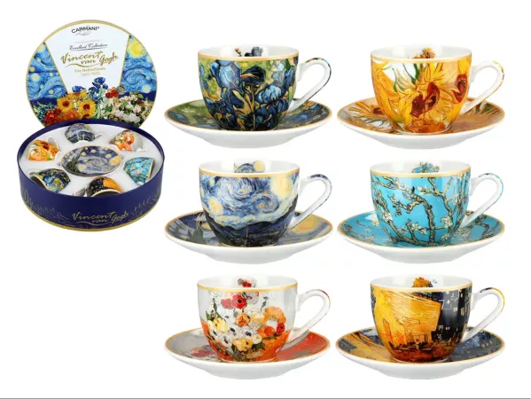 Kpl. filiżanek ze spodkiem do espresso 0,8L w opakowaniu (6 szt.) Carmani - V. van Gogh 33.830-8405 Kpl. filiżanek ze spodkiem do espresso 0,8L w opakowaniu (6 szt.) Carmani - V. van Gogh 33.830-8405