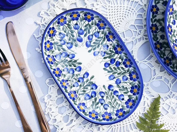 Półmisek owalny 24 cm Bolesławiec - Sadzawka Milicka Półmisek owalny 24 cm Bolesławiec - Sadzawka Milicka