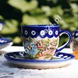 Filiżanka ze spodkiem do espresso 0,11 L / 12,5 cm Bolesławiec - Rajska Łąka