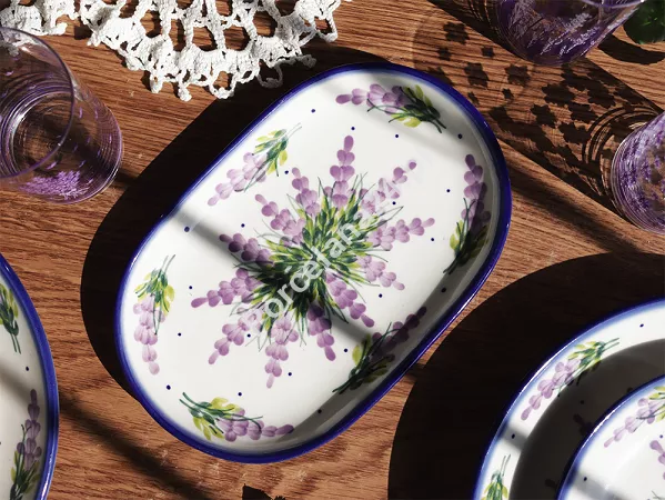 Półmisek owalny 24 cm Bolesławiec - Lawendowy Zakątek Półmisek owalny 24 cm Bolesławiec - Lawendowy Zakątek