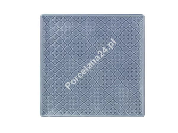 Talerz płytki kwadratowy 25,5x25,5 cm Lubiana - Marrakesz Szaro-niebieski Talerz płytki kwadratowy 25,5x25,5 cm Lubiana - Marrakesz Szaro-niebieski