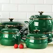 Garnek z pokrywką 5,4 L Emalia Metalac - Dark Green 1ME.DG.G22