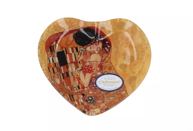 Talerz dekoracyjny w kształcie serca 19 cm Carmani - Gustav Klimt, Pocałunek 33.198-1404 Talerz dekoracyjny w kształcie serca 19 cm Carmani - Gustav Klimt, Pocałunek 33.198-1404