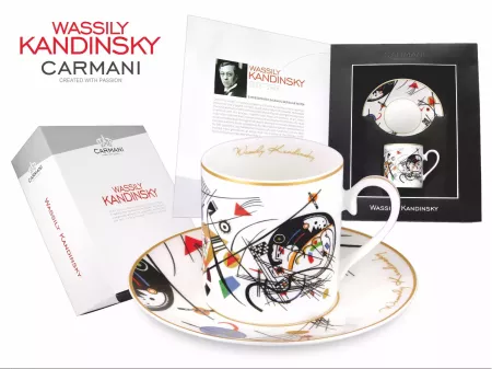 Filiżanka ze spodkiem 0,2 l Carmani - Wassily Kandinsky Transverse line 33.046-0304