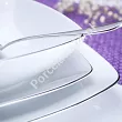 Komplet talerzy na 6 osób (18el) Chodzież - Akcent 9718 PLATYNOWA LINIA (TG18)