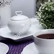 Serwis obiadowo - herbaciany na 12 osób (86 el) Chodzież - Yvette (Yvonne) E755 BIAŁA LINEA