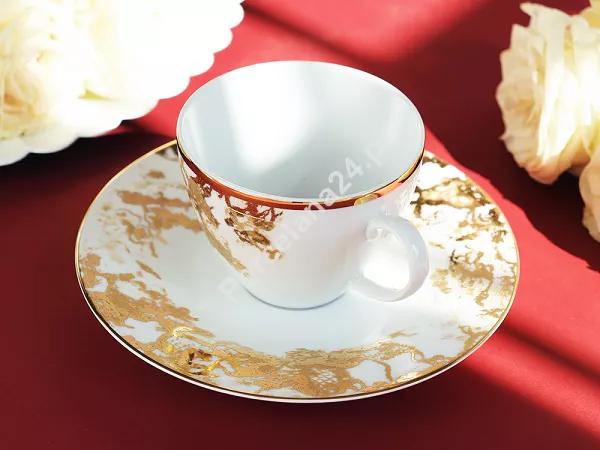 Filiżanka ze spodkiem 0,26 L / 17 cm Porcel - Belle Epoque Gold GIFT BOX 10.BEE.FS26 Filiżanka ze spodkiem 0,26 L / 17 cm Porcel - Belle Epoque Gold GIFT BOX 10.BEE.FS26