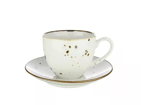Filiżanka ze spodkiem 0,09 L / 13 cm Bogucice - Alumina Cottage White 1108