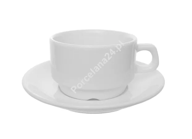 Filiżanka niska ze spodkiem 0,25 L / 16 cm Lubiana - Hel (nr 0606, 0615) Filiżanka niska ze spodkiem 0,25 L / 16 cm Lubiana - Hel (nr 0606, 0615)