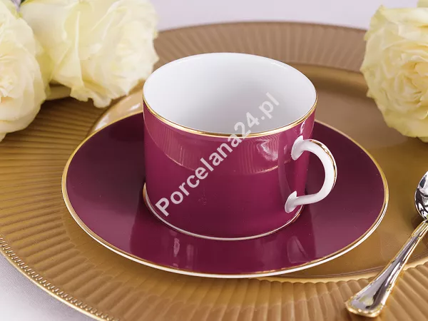 Filiżanka ze spodkiem 0,23 L / 16 cm Porcel - Violet GIFT BOX 10.VI.FS23 Filiżanka ze spodkiem 0,23 L / 16 cm Porcel - Violet GIFT BOX 10.VI.FS23