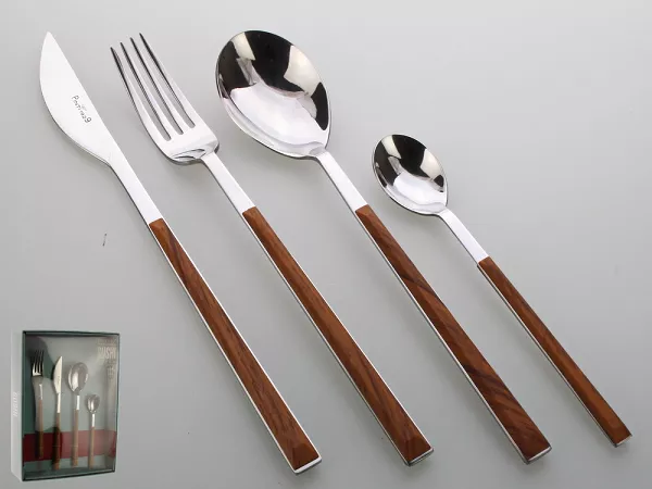 Komplet sztućców 24 cz. na 6 osób PINTI1929 - Sushi Queen Mahoń (2.5 mm) - pudełko 23.17B0.7091.K24 Komplet sztućców 24 cz. na 6 osób PINTI1929 - Sushi Queen Mahoń (2.5 mm) - pudełko 23.17B0.7091.K24