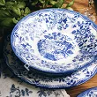 Komplet talerzy na 6 osób (18 el) Arca Italy - Old London Blue