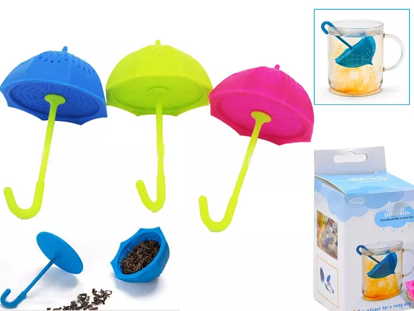 Zaparzacz silikonowy do herbaty Sagrado - Parasol Zielony 33.888-1140-Z Zaparzacz silikonowy do herbaty Sagrado - Parasol Zielony 33.888-1140-Z