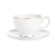 Filiżanka ze spodkiem (śniadaniowa) 0,35 L / 17 cm Altom Design - MariaPaula ZŁOTA LINIA L02
