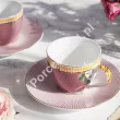 Komplet 2 filiżanek ze spodkiem 0,12 L Pip Studio - La Majorelle Pink 51.LMP.004.107