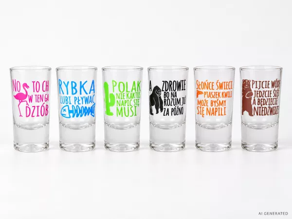 Kpl. kieliszków do wódki 25 ml (6 szt.) Glasmark - HUMOR ZWIERZĘTA 4G.57-0090-4685 Kpl. kieliszków do wódki 25 ml (6 szt.) Glasmark - HUMOR ZWIERZĘTA 4G.57-0090-4685
