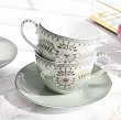 Komplet 2 filiżanek ze spodkiem 0,3 L Pip Studio - Lily & Lotus Light Green 51.L&LLG.004.204