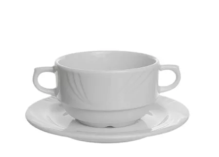 Bulionówka z uszami ze spodkiem 0,32 L / 16,5 cm (sztaplowana) Lubiana - Arcadia (nr 0517, 0515)