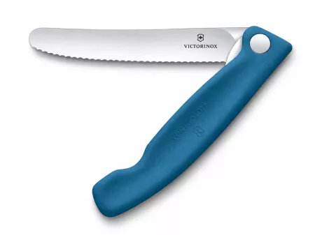 Nóż składany ząbkowany 11 cm Victorinox - Swiss Classic Niebieski V.SC.N.6.7832.FC1