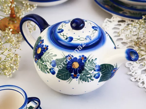 Czajnik 1,2 L Bolesławiec - Kwiaty Kuleszy Czajnik 1,2 L Bolesławiec - Kwiaty Kuleszy