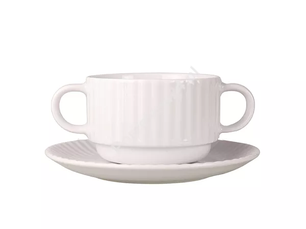 Bulionówka sztaplowana ze spodkiem 0,3 L / 16 cm Lubiana - Daisy Bulionówka sztaplowana ze spodkiem 0,3 L / 16 cm Lubiana - Daisy
