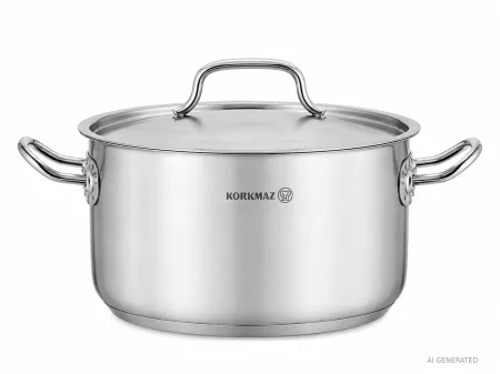 Garnek z pokrywą 2,7 L 18x11 cm - Korkmaz - Proline A2721