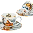 Komplet 2 filiżanek ze spodkami 0,25 l Carmani - Dom w objęciach zimy 33.219-9108