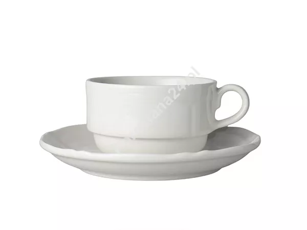 Filiżanka (sztaplowana) ze spodkiem 0,25 L / 16 cm Bogucice - Gino White 1228 Filiżanka (sztaplowana) ze spodkiem 0,25 L / 16 cm Bogucice - Gino White 1228