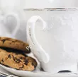 Garnitur do kawy na 6 osób (21 el.) Ćmielów - Rococo 3605 PLATYNOWA LINIA