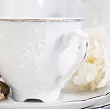 Garnitur do kawy na 6 osób (21 el.) Ćmielów - Rococo 3605 PLATYNOWA LINIA