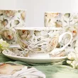 Filiżanka ze spodkiem 250 ml Duo - English roses white 15.ENG-W.FS25