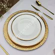 Komplet talerzy na 6 osób (18 el.) Bogucice - Cleopatra Gold Plus 1175