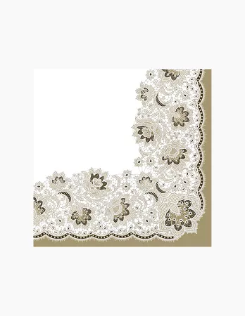 Serwetki 33 x 33 cm (20szt) Polmak - Złote hafty 55.SL-OG-059401 Serwetki 33 x 33 cm (20szt) Polmak - Złote hafty 55.SL-OG-059401