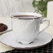 Zestaw do kawy na 6 osób (18 el.) Ćmielów - Rococo 3605 PLATYNOWA LINIA