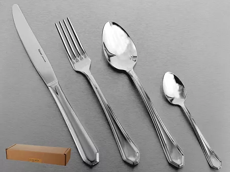 Komplet sztućców 24 cz. na 6 osób Hisar - Riva (4.0/3.0 mm) wysoki połysk