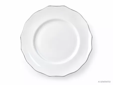 Talerz deserowy 21 cm Bogucice - Weronika Platin 921