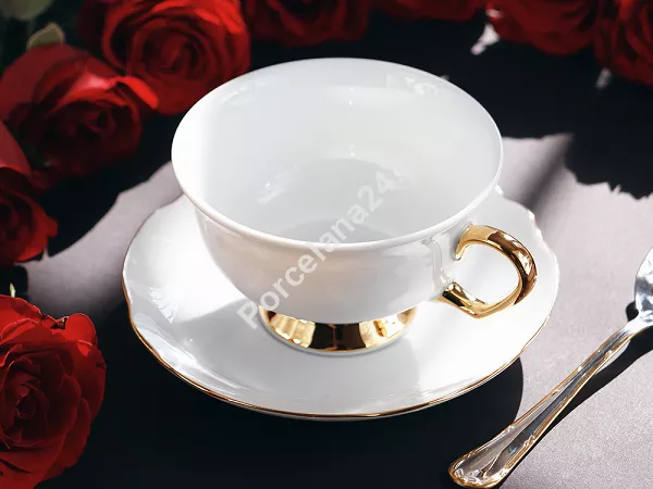 Filiżanka ze spodkiem 0,24 L / 14 cm Porcel - Premium Gold GIFT BOX 10.PRG.FS24 Filiżanka ze spodkiem 0,24 L / 14 cm Porcel - Premium Gold GIFT BOX 10.PRG.FS24