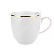 Filiżanka ze spodkiem 0,25 L / 16 cm Karolina - Black & White Gold 23011